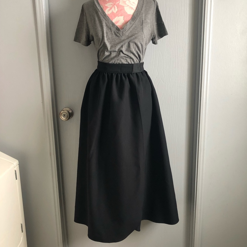 Vintage Simco Formal Wear Black Wrap Skirt